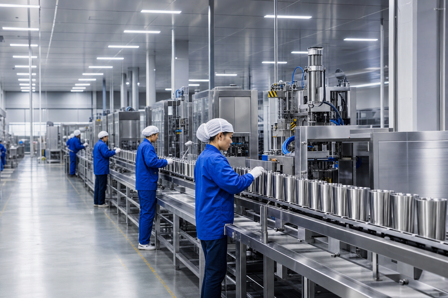 Modern stainless steel bottle factory production line in China